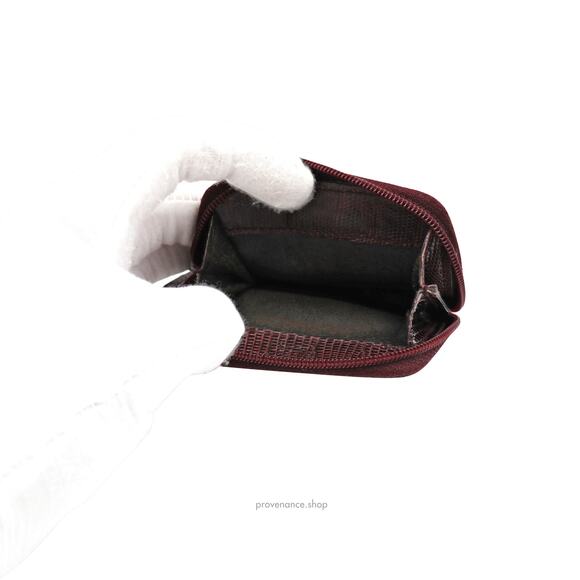 🔴 Gucci Zip Coin Wallet - Wine Lizard Leather - Picture 5 of 5